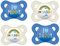 MAM Schnuller Original Silikon I Love Mummy & Daddy 0-6 Monate, Junge, 4 Stück