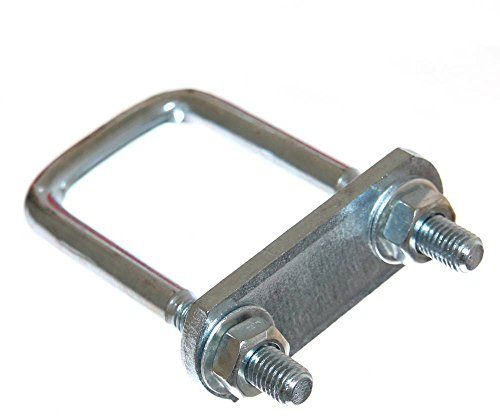 2x U-Bügel 100mm mit Gegenplatte Zurrbügel Bügelschraube M10 verzinkt Gewindebügel Öse Zurröse Bügelschelle Dachträger Befestigung Neu Old-Harvest (100x43mm)