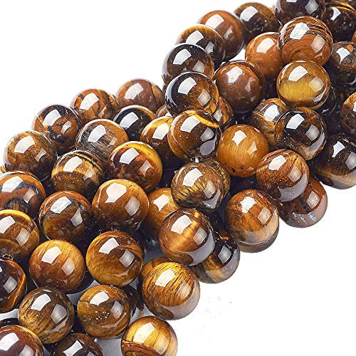 18 Stück Tigerauge Perlen 6mm Edelstein Naturstein Kette Armband Ring Kugel AZG68