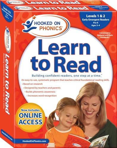 Hooked on Phonics Learn to Read - Levels 1&2 Complete: Early Emergent Readers (Pre-K Ages 3-4) (Learn to Read Complete Sets)