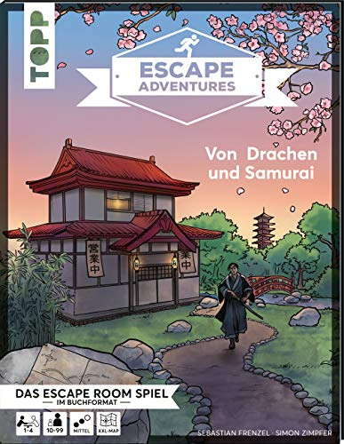 Escape Adventures – Von Drachen und Samurai: Das ultimative Escape-Room-Erlebnis jetzt auch als Buch! Mit XXL-Mystery-Map für 1-4 Spieler. 90 Minuten Spielzeit (Escape Adventures (Bücher): Buch)