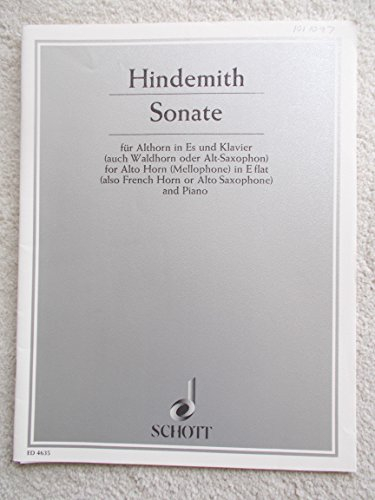 Sonate (1943): Althorn in Es (Waldhorn oder Alt-Saxophon) und Klavier. (Edition Schott)