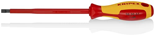 Knipex Destornilladores para tornillos planos bruñido, mango aislante en dos componentes, según norma VDE 262 mm 98 20 65