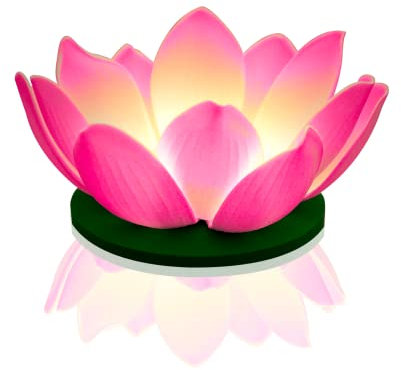 SKYLANTERN Lanterne Flottante LED Rose - Lanterne LED Nymphea - Lampe Flottante Nénuphar pour Décoration Extérieure Mariage, Piscine, Décor Extérieur Flottant