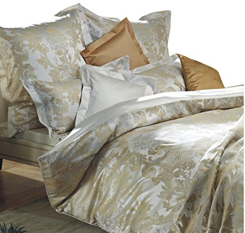 Curt Bauer Mako-Brokat-Damast Bettwäsche Louis XIV antikgold 1 Bettbezug 140 x 200 cm + 1 Kissenbezug 70 x 90 cm