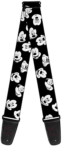buckle-down Gitarrengurt 34-60 Mickey Mouse Expressions Scattered Black/White