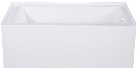 Kingston Brass VTAP543022R Aqua Eden Alcove Tub, White