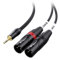 Cable Matters 1/8 Inch 3.5mm Mini Jack to XLR Stereo Cable 3 m, Male to Male, 3.5mm to Dual XLR Male Y-Splitter Cable