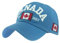 XibeiTrade Unisex-Baseballkappe mit Kanada-Flagge, Baumwolle, Ahornblatt, bestickt, für Herren und Damen, verstellbar, Himmelblau, M