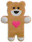 LESCHI Wärmekissen - 4 Kammer Körnerkissen für Mikrowelle - Tier Bär Teddy Beige mit Herz - anschmiegsames Getreidekissen mit Bio Weizen - ideal als Wärmespender im Winter und für den Bauch