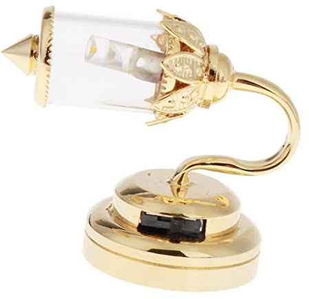 Amagogo 1:12 Puppenhaus Klar Lampenschirm LED Wandleuchte Lampe Kit Wohnkultur - Wandleuchte - 2