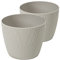 Tymar Blumentopf, 2er-Pack, Runde Form, Übertopf ((2pack) Beige, ø 15,5 cm)