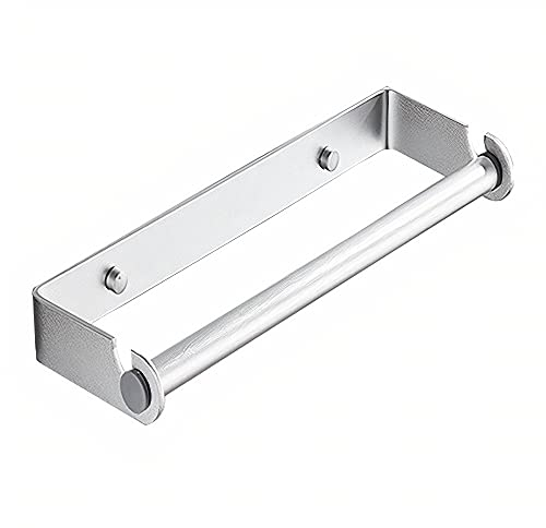 Generic FLMT Bohren Küchenpapierhalter Wandmontage Papierrollenhalter Aufbewahrung Organisator-Aluminium Material Küchenrollenhalter aus Edelstahl Kleber Selbstklebend Kein Fall, Acrylic