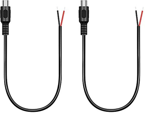 Bolvek Lot de 2 câbles RCA femelles vers haut-parleurs, connecteur adaptateur de prise femelle RC Noir