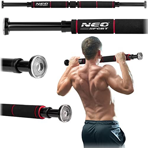 NEO SPORT Spreizstange NS-311 für Klimmzüge von Krafttrainingsübungen in verstärktem Stahl Schaumstoffgriffe für Rahmen 60-85 cm Belastung 150 kg