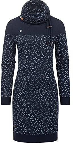 Ragwear Damen Winterkleid Langarm Sweatkleid Chloe Dress Navy22 Gr. XL