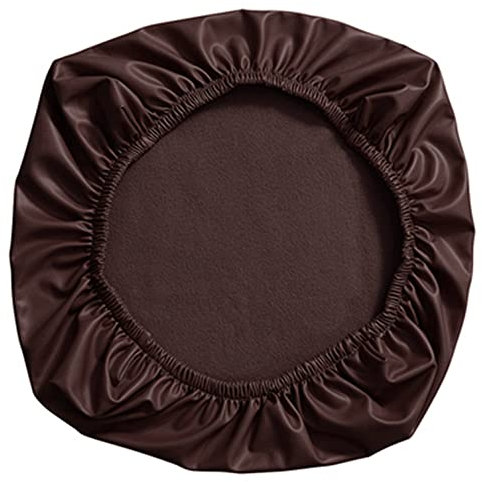 YOPOIY 1 Stück PU Leder Bezug für Bürostuhl, Wasserfeste rutschfest Sitzbezug Stretch Wasserdicht Ölfest Drehstuhl bezug mit Elastischer Unterseite -Kaffee