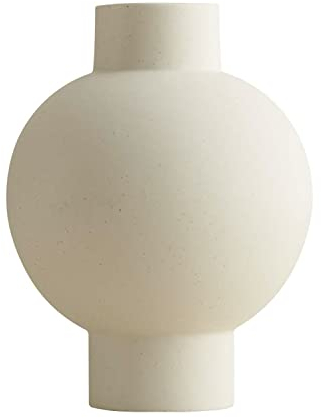 Vintage Laternenform Blumenvase, runde Blumenvase, Keramik-Blumenvase, große Blumenvase, dekorative Blumenvase, Vase mit großem Fassungsvermögen, geeignet für Trockenblumen und Blumenarrangements