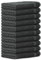 Luckytowel 10er Set Seiftücher 30x30 cm 100% Baumwolle, 600g/m² Oeko-Tex Waschlappen Set 10er Pack Anthrazit