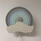 Clevere Kids Kinder-Wandlampe Alle meine Tiere | Handarbeit aus der EU | hochwertige Leselampe, Nachtlicht aus Holz | E14 (Regenbogen blau)