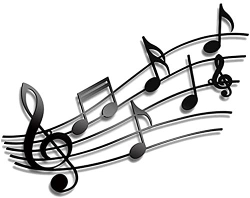 ifundom Home Decor Music Notes Wall Art Metal Wall Decor for Living Room Bedroom Home Office Studio Decorations