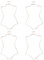 Fenteer 4X Metalldraht Körperform Bikini Badeanzug Kleiderbügel Mädchen Unisex Kleiderschrank Organizer Kleiderständer Kleiderbügel für Schlafzimmer Zuhause