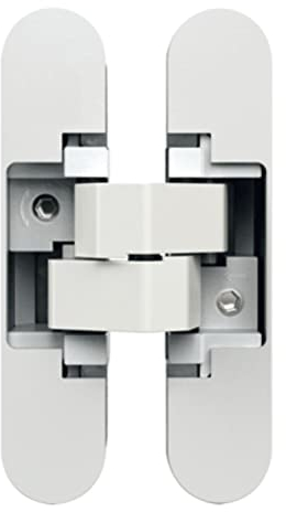 Anselmi Türband verdeckt AN1503D - Scharnier verdeckt liegend für Türen bis 40 kg - 3D Verstellbar - 180 grad, Zinkdruckguss weiß