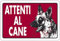 bricoleva.it Cartello Attenti al cane per Cancello Recinzione e Pareti - Cartello Segnaletico Avviso Cane in Plastica Resistente e Duraturo - Dimensione 20x30 cm