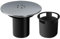 Duschablauf-Abdeckung, Ersatzteil, schwarze Chrom-Duschfalle, Abdeckung für Duschablaufauslass, Duschabflussabdeckung, 90 mm/115 mm, abnehmbare obere Montagekappenteile, schneller Durchfluss