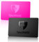 Spyshield RFID Blocker Karte NFC Schutzkarte mit Störsender, Pink | Bank-, EC-, Kreditkarte, Reisepass schützen | RFID-Schutz für Cliphalter, Geldbörse (1x Black u. Pink)