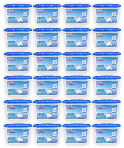 MantraRaj Pack of 24x 500ml Interior Dehumidifiers Disposable Helps Stop Damp, Mildew, Mould Condensation Moisture Absorber Remover in Home Kitchen Wardrobe Bedroom Office Garage Bathroom, Basement