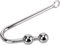 BEWISH analhaken lang analhaken halsband Edelstahl Anal Hook mit 2 * 30mm Kugel Buttplug Butt plug Bondage Hook EINWEG