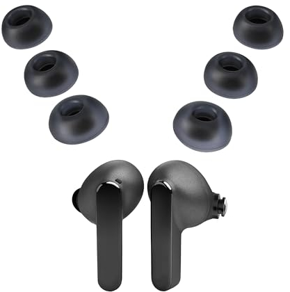 kwmobile 6X Ersatzpolster kompatibel mit JBL Live Pro 2 TWS - Silikon Ersatz Ohrpolster In-Ear Kopfhörer - Headphones Polster