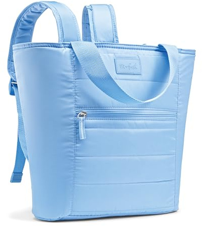 Fit & Fresh Mari Cooler Backpack for Women, Insulated Leakproof Soft Cooler Bag (12 Can), Lunch Tote, Beach Cooler, Lightweight Travel Picnic Tote, Cornflower