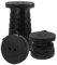 Rshuhx Sgabello Pieghevole Portatile, Adulto Sedia Pieghevole, Sgabello da Campeggio, Sgabello Leggero Retrattile per Barbecue All'aperto Sgabello da Pesca Carico Massimo 460lbs/210kg(Nero)