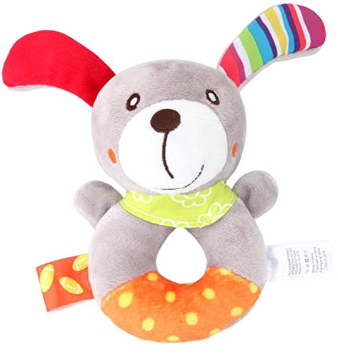 Wpsagek Rassel Kuscheltier | Tier-Plüsch-Baby-weiche Rassel-Spielzeuge - Babyspielzeug mit Beißgeräusch 0-6 Monate, Plüsch-Rasselspielzeug für Kleinkinder, Jungen, Mädchen, Duschgeschenk