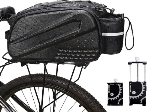 12L wasserdichte Fahrrad Gepäckträgertasche, Reißfestes, Wasserdichtes Gewebe, Ausziehbare Fahrradaufbewahrungstasche Mit Schultergurt Für Fahrräder, Elektrofahrräder Und Andere Pendlerfahrräder Usw