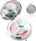 Granvoo 3 Fächer Pillendose mit Spiegel, Pillenbox Rund, Pillendose Klein für Unterwegs Metall, Pillendose für Reise, Pillendose Rund Klein Metall, Medikamenten Organizer Box Klein - Silber