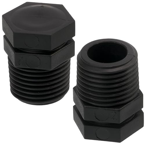 AERZETIX - C75018 - Juego 5 Tapones macho 1/2 para atornillar para manguera de riego sistema de goteo - presión máx 10 bar - en polietileno - racor circuito tapa irrigación