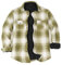 ZENTHACE - Camicia giacca da uomo in flanella foderata in caldo pile Sherpa, a quadri (interamente foderata in pile Sherpa), L