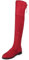 Lmtossey Camoscio Il Ginocchio Stivali Con Tacco Alto Autunno Donne Scarpe Primavera Grandi Dimensioni Elegante Sexy Stivali Lung, Rosso, 40 EU