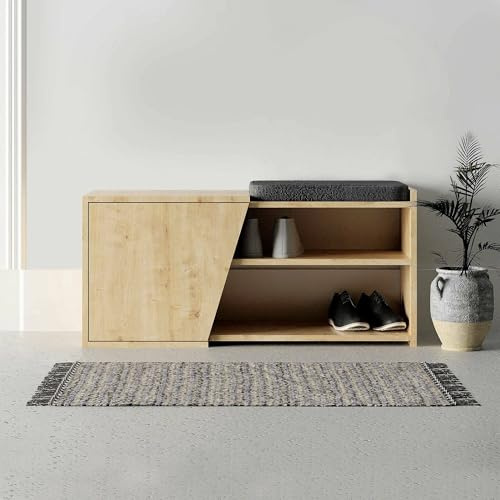 Dione Schuhschrank 104x47x37 cm Braun 6 Paar 2 Regale