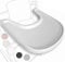 Hochstuhl-Tisch kompatibel mit Stokke Tripp Trapp Stuhl, ergonomisches gebogenes Design, Weiß - BPA-frei, einfach zusammenzubauen
