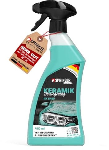 SPRINGER RX5450 - - Keramikversiegelung 750 ml - - Made in Germany - - Oberflächen-Versiegelung - - Auto Ceramic-Wax Hochglanz - - Lackversiegelung - frischer Glanz & Abperleffekt