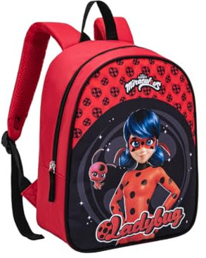 mybagstory Rucksack für Mädchen Miraculous rot – Kinder – Schule – Kindergarten – Schulranzen Mädchen – Größe 32 cm – verstellbare Träger – Geschenkidee, Miraculous Rot, Enfant