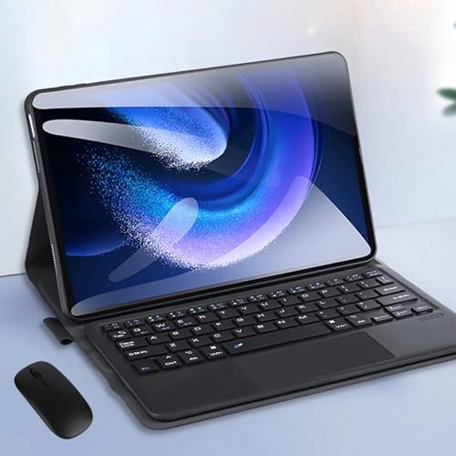 JZCZMCE Funda con Teclado para Xiaomi Mi Pad 6/6 Pro 11 Pulgadas 2023, Contiene Ñ, Teclado Inalámbrico Desmontable Magnético con Ratón Bluetooth