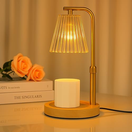 Teslacigs Candle Warmer Lamp with Dimmer and Timer, Candle Lamp Birthday Gifts for Women, House Warming Gifts New Home Bedroom Decor,Wax Warmer for Scented Wax Jar Candles with 2 Bulbs