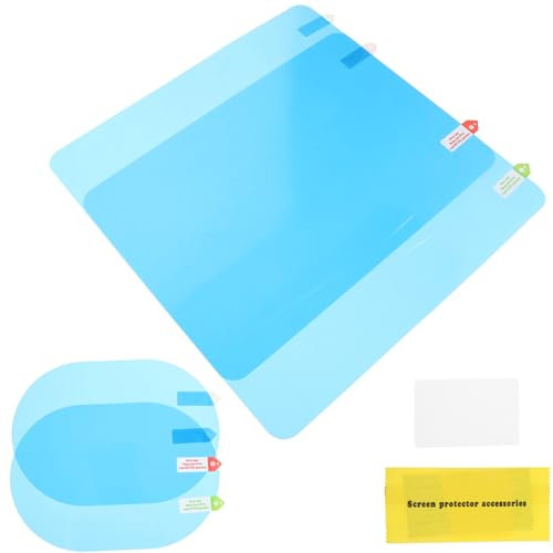 JUMPLAWN 4stücke Teiliges Auto Rückspiegel Schutzfolie Anti-beschlag Und Regenfest Klare Seitenspiegel Folie Geeignet Für Pkw Suv Lkw Und Motorräder Verbesserte Sicht Bei Nebel Und Regen