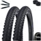 2 x Schwalbe Marathon Plus MTB Performance E-50 Fahrradreifen Schwarz/Reflex 60-622 (29 x 2,35) + 2 x Schwalbe Schläuche DV19 inkl. maxxi4you Reifenheber