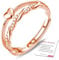 YOKIKA Rose Gold Plated Rings for Women Girls Adjustable Stacking Heart Thumb Rose Gold Ring with Cubic Zirconia Eternity Wedding Promise engagement rings for lady Birthday Christmas